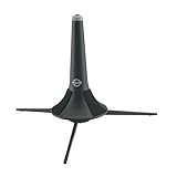 K&M 152/1 Trompetenständer Schwarz Kunststoff – Gummierter Kegel mit Filzstreifen – Transport im Schalltrichter möglich