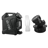 Wasserkanister mit Hahn und Schraubdeckel,12L Camping Wasserkanister BPA-frei Trinkwasserkanister, Tragbarer Wassertank mit Griff für Wohnwagen Picknick Wandern