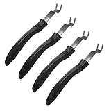 Veemoon 4 Stück Grillrostheber aus Edelstahl 22cm Langer Griff Rutschfest Universell für Holzkohle und Gasgrills Grillzubehör für Camping und Outdoor