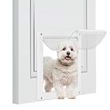 Niwugady Pets Cat Screen Door with Adjustable Flap, Dogs Magnetic Self-Closing Wall Entry Door Curtain With Locking Function Weather Resistant Flexible Door Flap for Large Dogs, S