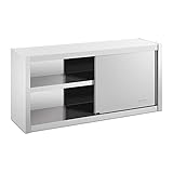 Royal Catering RCSSWC-120X45-S Edelstahl Hängeschrank 120 x 45 cm Wandhängeschrank Hängeoberschrank