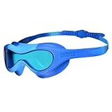 ARENA Spider Kids Mask Antibeschlag-Schwimmbrille für Kinder, Schwimmbrille mit Großen Gläsern, Mitteldunkle Gläser für jede Umgebung, UV-Schutz, Selbstanpassender Nasensteg, Eng Anliegend