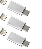 Adapter Lightning Buchse auf USB C Stecker (3 Stück) Typ Ladegerät Konverter für Apple iPhone 15 Pro Max Plus iPad Pro, kompatibel mit Samsung Galaxy Note S20 S21 S22 Z Fold4 Plus LG Google Kabel