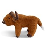 LCEDHZOC Simulation Büffel Kuscheltiere, 25CM Süße Plüsch Weicher Büffel Plüschtier Geschenk for Kinder Jungen Mädchen Heimdekoration(Brown)