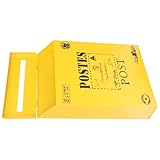 MUCKLILY Vintage Wandbriefkasten aus Eisenblech Langlebiger Retro Briefkasten mit Dekorativen Schriftmustern Vielseitig als Postkasten oder Deko Einfache Wandmontage für Zuhause und Garten