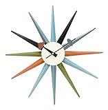 Wanduhr Wanduhren Moderne Uhr Mid Century Retro Design Holz Dekorative Moderne Leise Wanduhr Für Zuhause Küche Wohnzimmer Büro Wanduhr modern wanduhren wohnzimmer ( Color : Multi-colored , Size : 48*