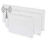 VASNER Konvi RX Funk Hybridheizung Elektroheizung weiß – Hybrid Infrarotheizung mit Funksystem, 600 – 1200 Watt, elektrische Heizung Infrarot + Konvektion, Funkheizung, 3 J. Garantie (600 Watt)