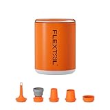 FLEXTAILGEAR Tiny PUMP2 X, Elektrische Luftpumpe mit 1300mAh Akku, Tragbare Kompakte Mini Pumpe USB Aufladbar zum Aufblasen u. Absaugen für Luftbett Luftmatratze Schwimmring Kleidungsvakuumbeutel