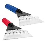 BESTOYARD 2Stücke Schneeschaufel für Auto Eiskratzer mit Gummimanschette Effektiver Schneereiniger für Windschutzscheibe Langlebig und Praktisch für Pkw und SUV