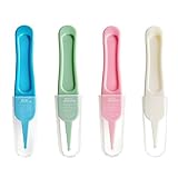 WeddHuis 4 Stück Baby Nasenpinzette, Baby Sicherheits Pinzette, Nasenreinigung Pinzette, Kunststoff, Modern