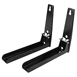 DECHOUS Ausziehbare Mikrowellenhalterung Wandregal aus Edelstahl 304 Schwarz Küchenlagerregal zur Wandmontage Platzsparend und Leicht zu Reinigen