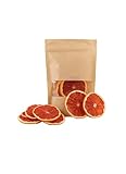 getrocknete Grapefruitscheiben, 125g Grapefruit getrocknet, Tee trinken, ungezuckert, Trockenobst, getrocknetes Obst zuckerfrei, Trockenfrüchte ohne Zucker, Maracuja, Limette, exotische Früchte