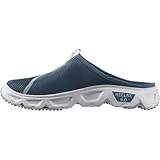 Salomon Reelax Slide 6.0 Herren Pantoletten, Outdoor-bereit, Sofortiger und lang anhaltender Komfort, Vielseitiger Einsatz, Blue Ashes, 42