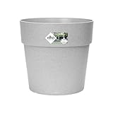 elho Vibia Straight Rund 25 - Blumentopf für Außen - Ø 24.3 x H 23.2 cm - Grau/Living Beton