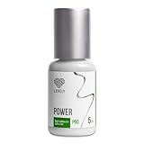 LOVELY Wimpernkleber POWER mittelschneller Kleber Trocknungszeit 2 Sek., 6 Wochen Haftkraft, sehr beständig - Wimpernkleber für Wimpernverlängerung geeignet für Studios & Fremdanwendung - 5ml Schwarz