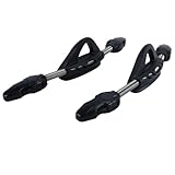 Durlo 2 Stück Edelstahl-Federflossenbänder, rutschfestes, verstellbares Federband für Cressi Mares, korrosionsbeständig gegen Meerwasser, rostfrei (schwarz)