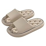 Badeschuhe Damen Herren Unisex Schnelltrocknende Hausschuhe Bequem Badelatschen Gummi Weiche Leicht Badeschlappen Dicke House Slippers Wasserfest & Rutschfest Indoor Outdoor
