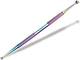 InstrumenteNrw Akupunktur-Stift Akupressur-Stift Punktsucher Meridianstift Edelstahl Kugel Ø 3/7 mm Akupressurstift Akupunktur-Stab (Titan Mehrfarbig)