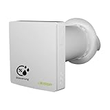 JESSP Eco Smart DZ Wohnraumlüftung – Luftfeuchte-gesteuert, 97 % Wärmerückgewinnung, WLAN, F7-Filter, Ø160 mm, 60 m³/h, leise ab 11,2 dB, Energieklasse A, 5 Jahre Garantie, für Wandstärken bis 470 mm