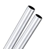 M METERXITY 2er-Pack 300mm 6063 Aluminium Rundrohr, 25mm ID 28mm OD Nahtloses Aluminiumrohr für Bau/Maschinenbau/DIY-Basteln, Metallgerades Rohr [0,98'x1,1'x12']