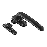 Fenstergriff Einfache Fenstergriff-Verriegelungsriegel-Fangschloss Doppelverglasungs-Flügelgriffe Sicherheits-Diebstahlsicherung Tür-/Fenster-Drehgriff-Hardware(Black Right)