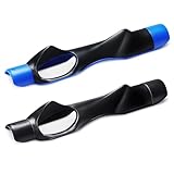 Casbomy 2 Stück Golf Grifftrainer, Golf-Griff-Trainingshilfe Golf Schwungtrainer, Golf Grip Arm-Band Schwung Haltungskorrektur Praxis Ausrichtung für Golf Anfänger(Blau+Schwarz)