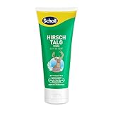 Scholl Hirschtalgcreme 100 ml - Fußcreme gegen Hornhaut und Feuchtigkeitscreme für Hände und Füße, Fußpflege für trockene Haut mit Kamille, Aloe Vera und Rosmarinöl, Hautglättend, PH-Hautneutral