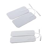VALICLUD 4 Stück Pads Selbstklebende Pads für Massagegeräte Wiederverwendbar Kompatibel Anschlüssen für Schmerztherapie und Muskelstimulation