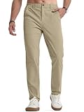 Elegancity Herren Chinohose Khaki Stretch Freizeithose Regular Fit Stoffhose Anzughose Einfarbig 60% Baumwolle Passform Mit Bundgummi XL