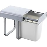 EKOTECH Einbau-Abfallsammler Aladin 40 1 x 16 Liter Kunststoff Grau