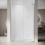 SONNI Schiebetür Dusche 120 cm Duschtüren Basis-Ausführung Höhe 185 cm Duschkabine