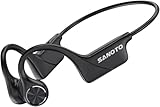 SANOTO Knochenschall Kopfhörer Bluetooth 5.3,Open Ear Kopfhörer Kabellos Bone Conduction Kopfhörer IPX5 Wasserdicht Staubdicht Sportkopfhörer Lange Akkulaufzeit Kopfhörer für Läufer Fitness