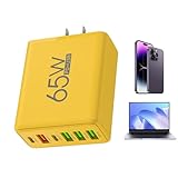 Multi-Port-USB-Ladestation und Ladeblock - 6 Ports Ladeadapter - 65 W 4 USB-Anschlüsse, 2 Typ C Ladeblock und Wandstation Wandsteckdose Port
