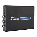 Denash AV to HD Multimedia Converter CVBS Composite S Video Sound Adapter, 3D -Kompensation, Kompatibel mit VCR DVD -Spielern HD -Spieler Game Consoles, Arbeitet mit N64 (EU-Stecker)