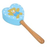 JUMPLAWN Percussion Shaker Herzförmiges Maraca Holz Maraca Instrument Spielzeug Rhythmus Sand Shaker Herzförmiges Handschütteln Maraca Für Kinder