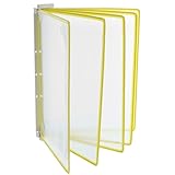 Homoyoyo Wandmontierter Dokumentenhalter Klappbarer Flyer Display Ständer Transparenter Wand Organizer für Büro Platzsparendes Hängendes Aktenfach für Broschüren und Unterlagen