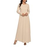 Generisch Abaya Kleid für Frauen Langarm Islamisches Gebetskleid Bescheidene Maxi Kleidung für tägliches Gebet und die Ramadan Nächte
