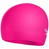 Speedo Unisex Kinder Junior Plain Moulded Silicone Junior Swimming Cap Schwimmkappe, Cherry Rosa/Blush, Einheitsgröße