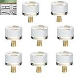 Yeandshi Kristallknäufe, 30,5 mm, Diamant-Schubladenschrank, Türspannung, Kristall-Türgriff mit Schrauben, für Zuhause, Küche, Büro, Schminktisch, Nachttisch-Zubehör, 8 Stück