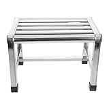 GANAZONO Duschhocker Edelstahl rutschfest Kompakter Badewannensitz für Senioren Badezimmer und Fußstütze zum Rasieren Leichter Multifunktionaler Badhocker