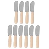 Ipetboom 10 Stück Teiliges Buttermesser aus mit Ergonomischem Kunststoffgriff Lebensmittelecht Korrosionsbeständig Glatte Oberfläche als Backspatel für Küche und Bäckerei