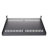 1U Server-Rack, Regal, Entlüftungs-Rack, Halterung, freitragende Ablage, 48,3 cm (19 Zoll), Netzwerk-Kipp-Rack & Schrank, strapazierfähig, freitragende Ablage