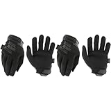 Mechanix Wear: Tactical Specialty Pursuit D5 Covert Arbeitshandschuhe – A5 Schnittfest, Berührungsfähig (Medium, ganz schwarz) (Packung mit 2)