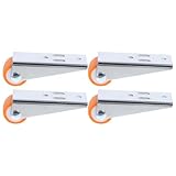 Hoement 4 Stück Geräuscharme Rostgeschützte Schiebetür Verzinktem mit Gummibeschichtung Richtungsgebundene Laufrollen für Schwere Holztüren Möbel und Schranktüren