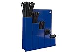 Kortpack - Kabelbinder-Ordnungsbox, blau - mit 5 x 100 Kabelbinder Verschiedene grossen im Farbe Schwarz. Incl 2 Schrauben und Plug
