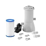 Yzzthumss Raten Poolfilterpumpe für Aufstellpools - Verbesserte Zirkulation und Filtration 1000 Gallonen Kapazität EU Stromstecker EU STECKER