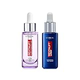 L'Oréal Paris Gesichtspflege-Set mit Revitalift Filler Anti-Falten Serum mit Hyaluronsäure und Vitamin C und Laser Nacht mit Vitamin A, pflegendem Öl & Hyaluronsäure