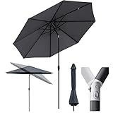 Sekey® 330 cm Sonnenschirm Aluminum Marktschirm Gartenschirm Terrassenschirm Rund UV50+