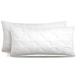 Siebenschläfer Kopfkissen 40x80 2er Set – Nachfüllbares Kissen Doppelpack mit Mikrofaser-Füllung (40 x 80 cm)