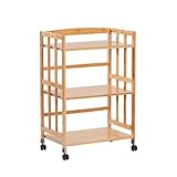 LVSEWOA HiFi-Audio-Rack aus Holz – AV-Medienschrank, Eckregal für Plattenspieler und Stereoanlage, freistehendes Komponenten-Rack für das Wohnzimmer